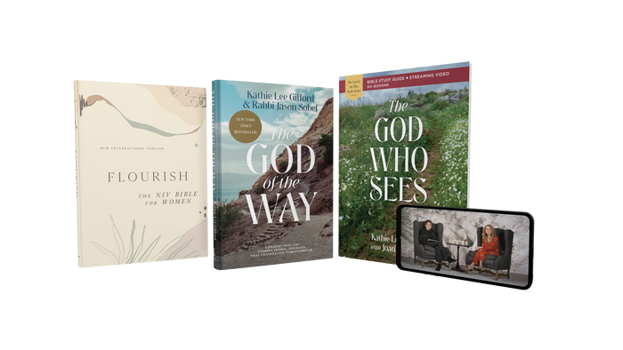 The God Who Sees Study Guide + Book + Bible Bundle