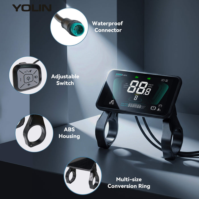 Yolin YL-81F-H 3.5 inch LCD e-bike display – horizontal cockpit display