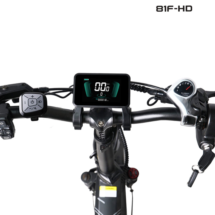 Yolin YL-81F-HD GPS e-bike display installed on an electric bike