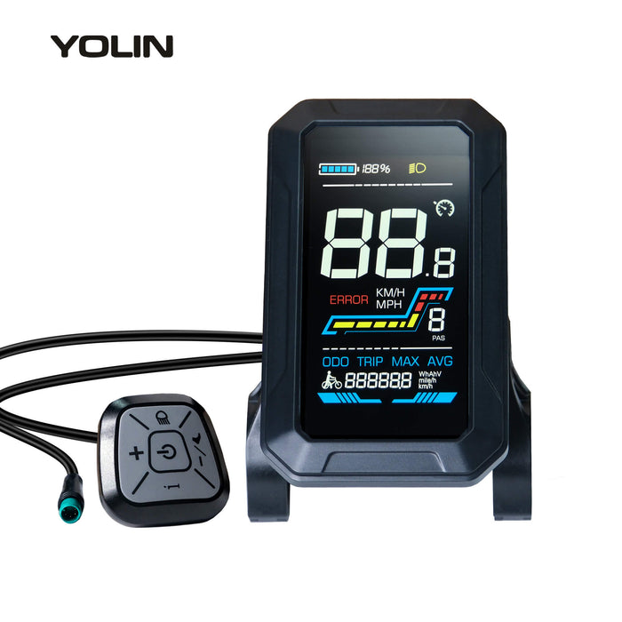 Yolin YL-90T-V 4 inch LCD e-bike display – sport style vertical display for performance electric bikes