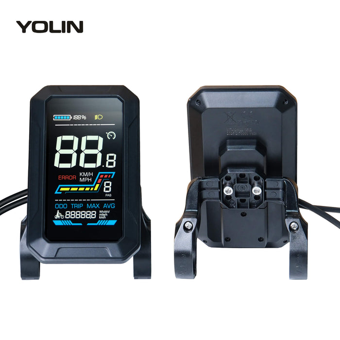 Yolin_YL-90T-V_4_inch_LCD_e-bike_display_front_and_back