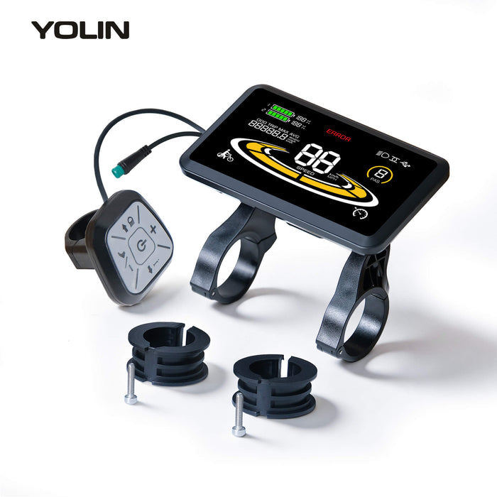 Yolin YL-91F-H 4 inch LCD e-bike display – horizontal large format display for integrated e-bike cockpit systems