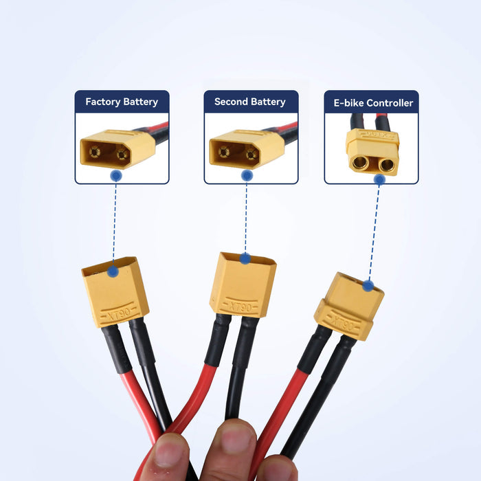 Installing_Yolin_YL-DBE-50A_dual_battery_balancer_on_eBike_for_safe_battery_load_connectors
